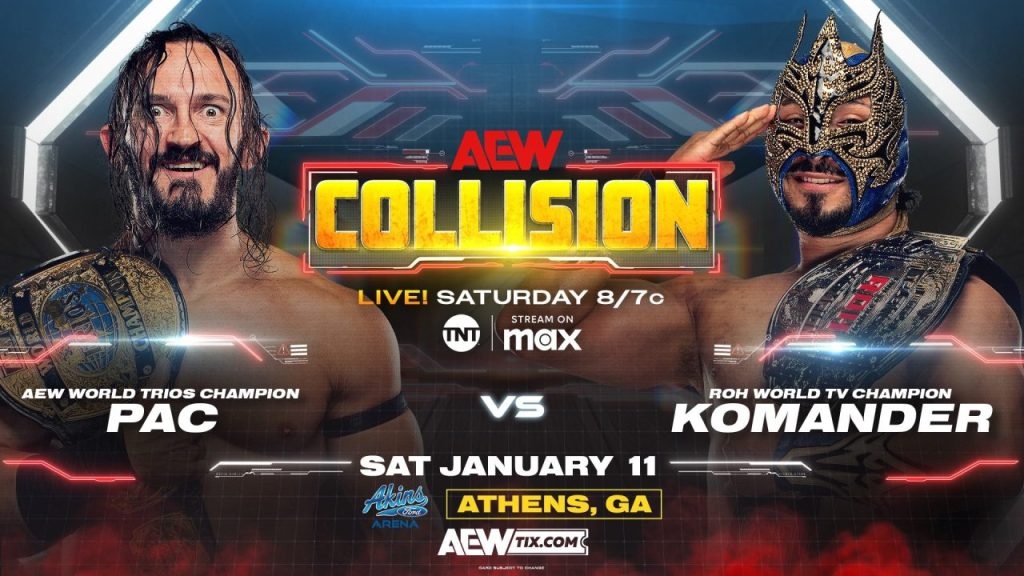 PAC vs. Komander Added To 1/11 AEW Collision, Updated Card