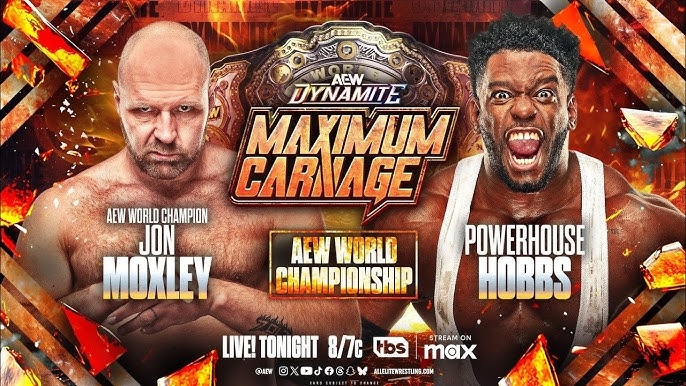 FULL MATCH - Jon Moxley vs. Powerhouse Hobbs – AEW World Title: AEW  Dynamite Maximum Carnage 2025