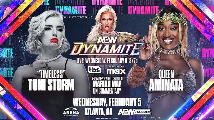 WWE 2K24 "Timeless" Toni Storm Vs. Queen Aminata | AEW Dynamite 2/5/25 -  YouTube