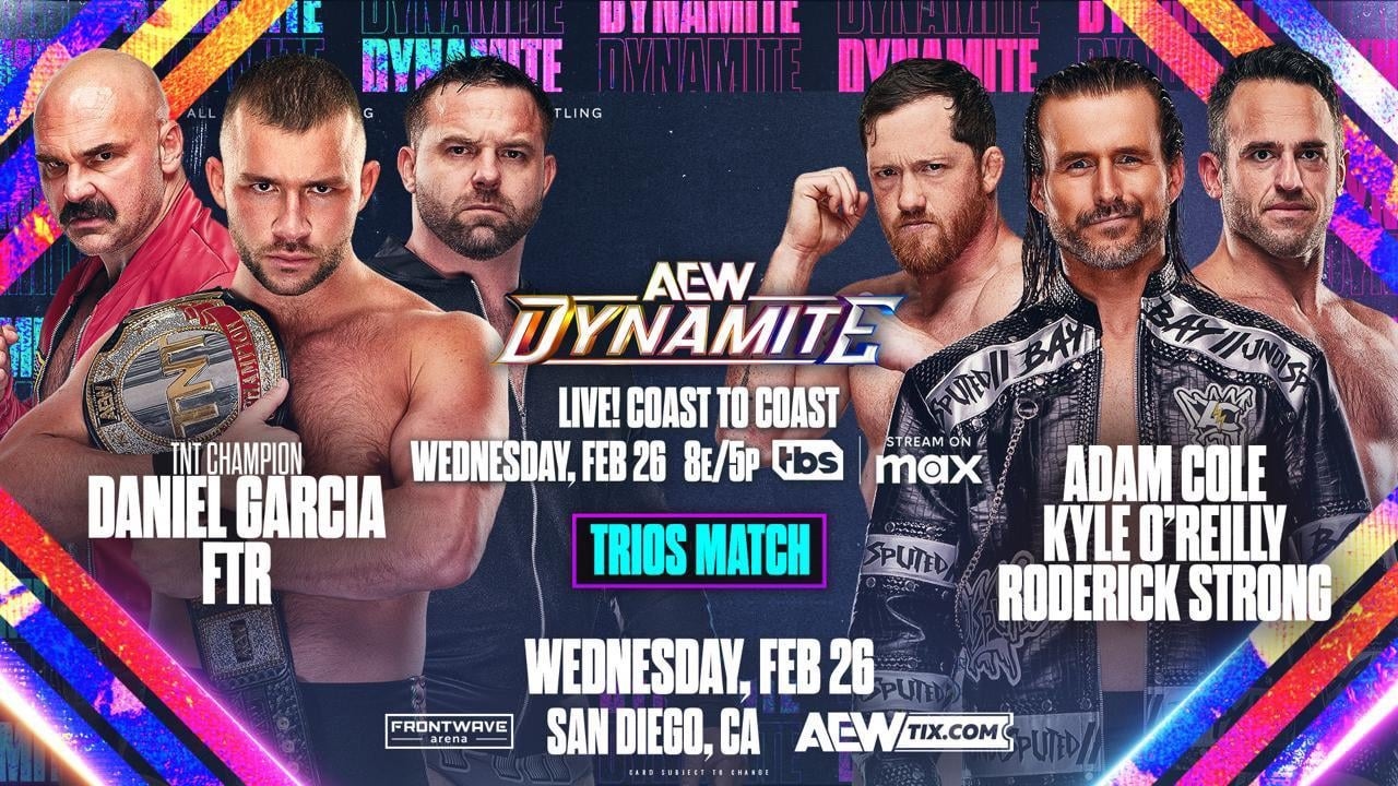 Undisputed Kingdom vs Daniel Garcia and FTR in a trios match set for  Dynamite : r/SquaredCircle