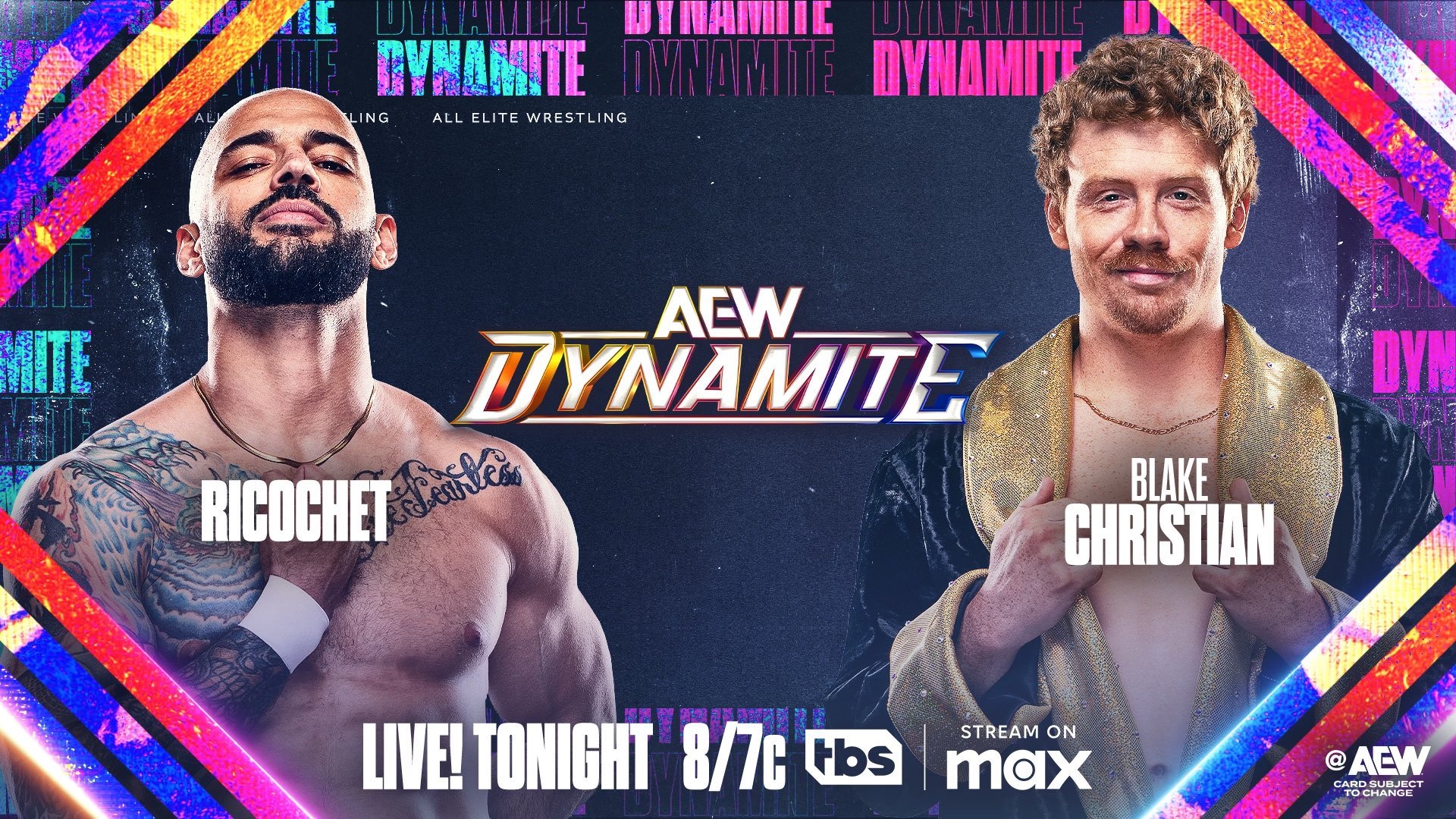Cory on X: "Ricochet vs Blake Christian has been announced for #AEWDynamite https://t.co/o5A6bUaNW1" / X