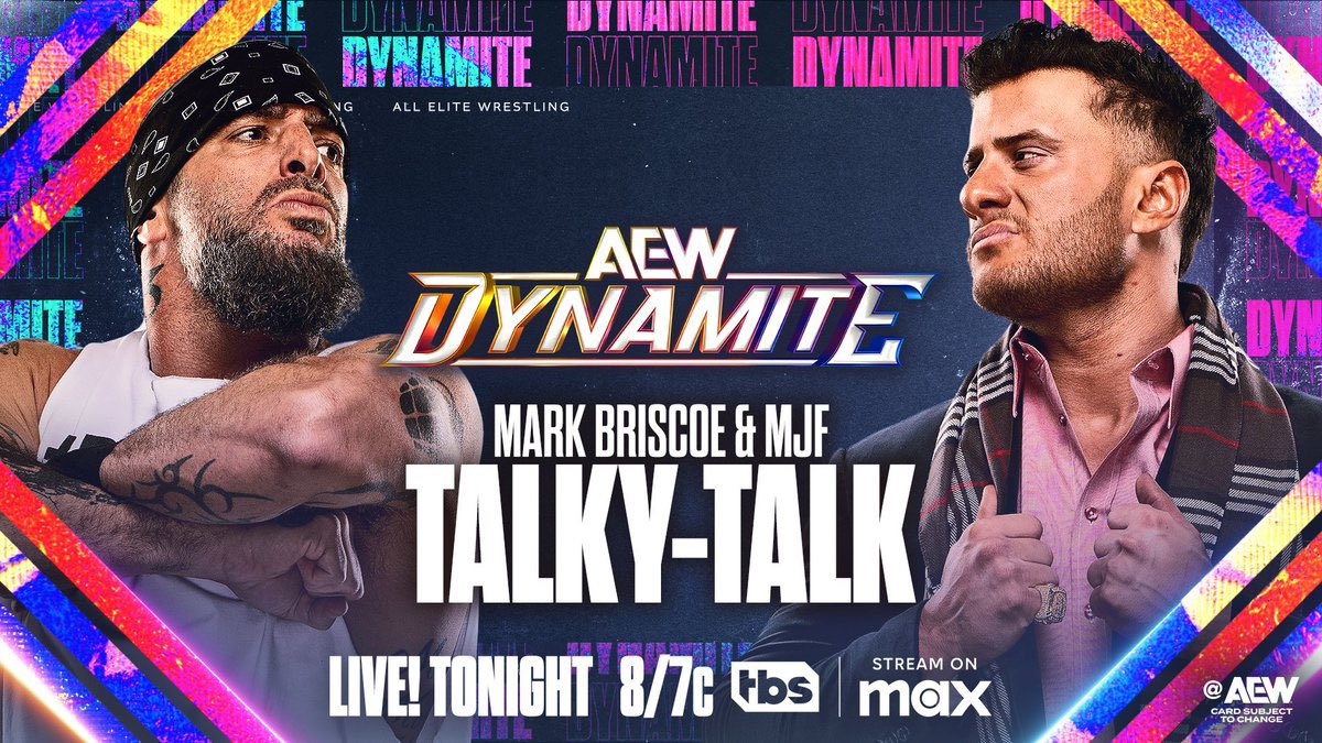 JCバスケス (JC Vazquez) 🇵🇷 🌎 on X: "Mark Briscoe & MJF Talky-Talk #AEWDynamite #AEWonTBS #AEWonHBOMax https://t.co/Nmq1obckzv" / X