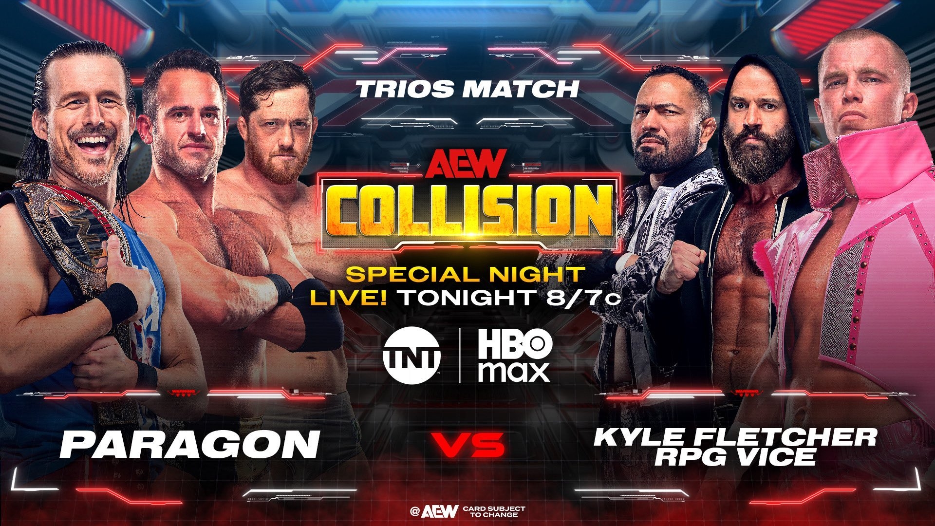 Cory on X: "Paragon vs RPG Vice and Kyle Fletcher has been announced for #AEWCollision https://t.co/6oHobqBxcC" / X