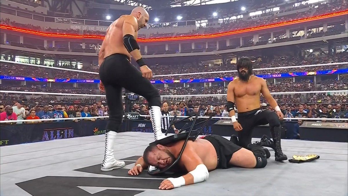 NoDQ.com: WWE and AEW news on X: "Results of The Opps vs. Death Riders at AEW All In: Texas 2025 https://t.co/HD9M4oCbts https://t.co/ufwvfJlLYy" / X