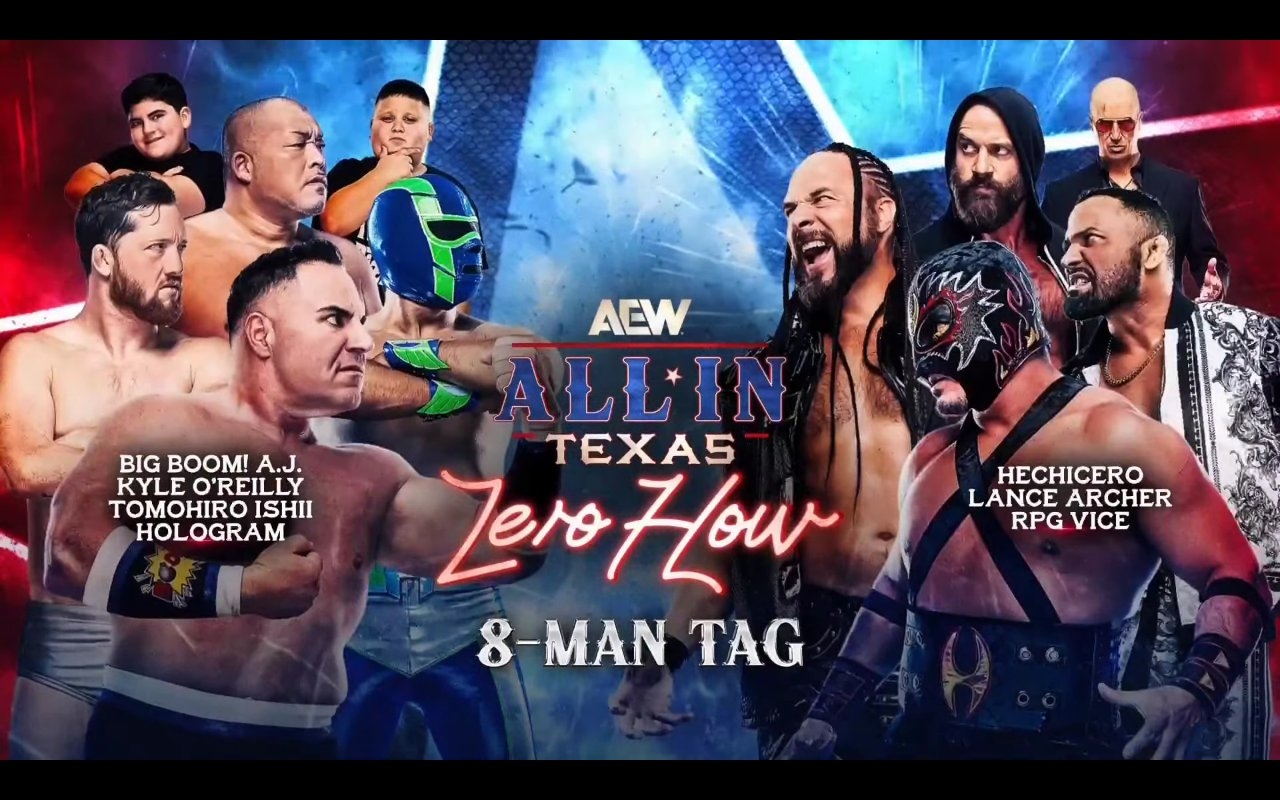 JCバスケス (JC Vazquez) 🇵🇷 🌎 on X: "Zero Hour Match #2: 8 Man Tag, Big BOOM! AJ, Kyle O'Reilly, Tomohiro Ishii (NJPW) and Hologram vs (Don Callis Family) Hechicero (CMLL), Lance Archer