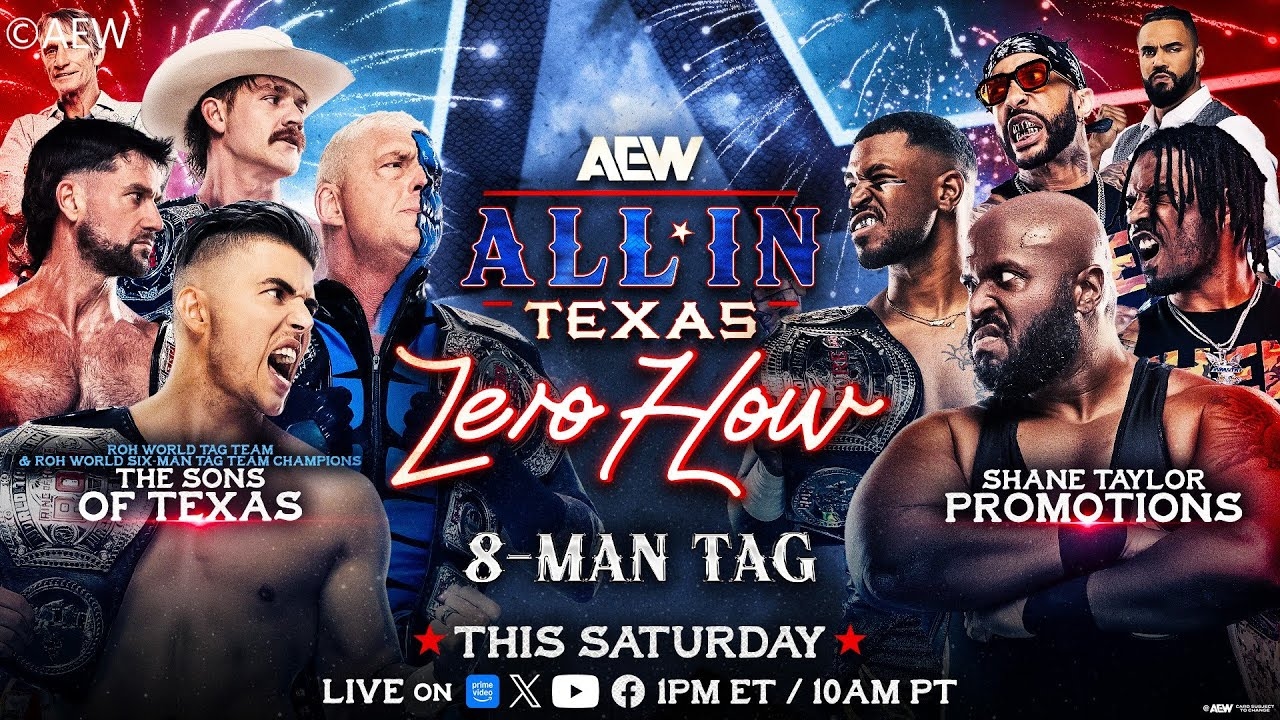 Sons of Texas v Shane Taylor Promotions / Eight Man Tag Team Match / All In Texas 2025 / WWE 2K25