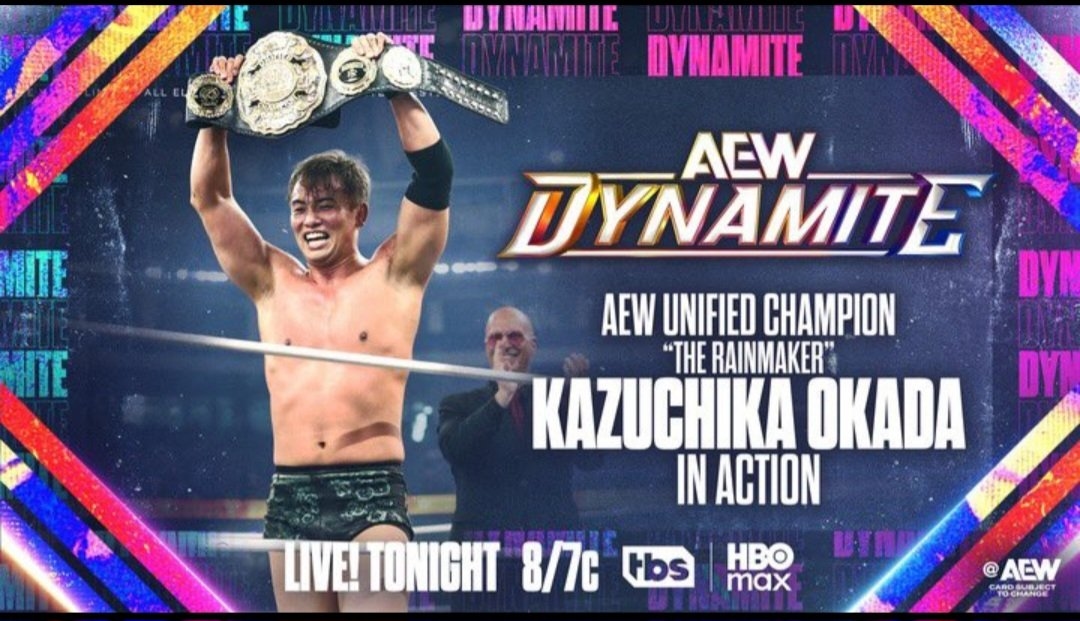 NY-TALL-GUY on X: "AEW Unified Champion Kazuchika Okada went over Rafael  Quintero #AEWDynamite https://t.co/Oal6Z7R0Xf" / X