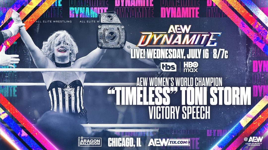 Timeless" Toni Storm victory speech announced for Dynamite tomorrow :  r/SquaredCircle