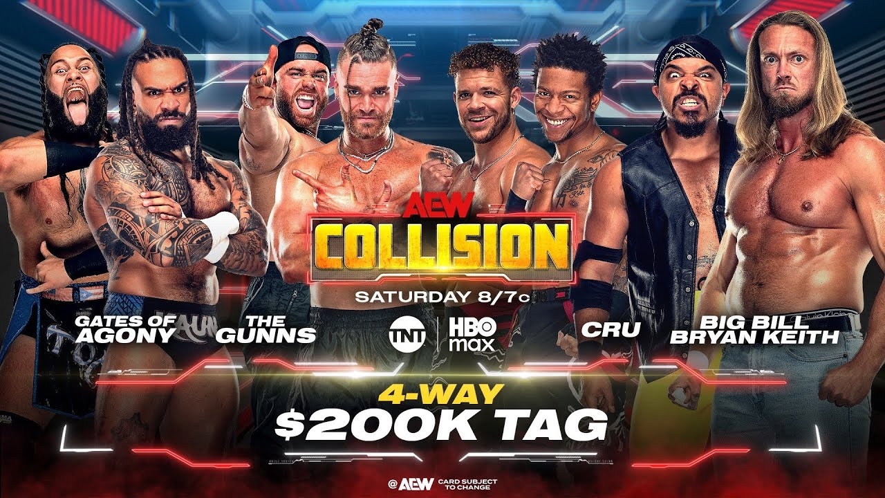 WWE 2K25 Gates Of Agony Vs. The Gunns Vs. CRU Vs. Big Bill & Bryan Keith -  AEW Collision 7/19/25