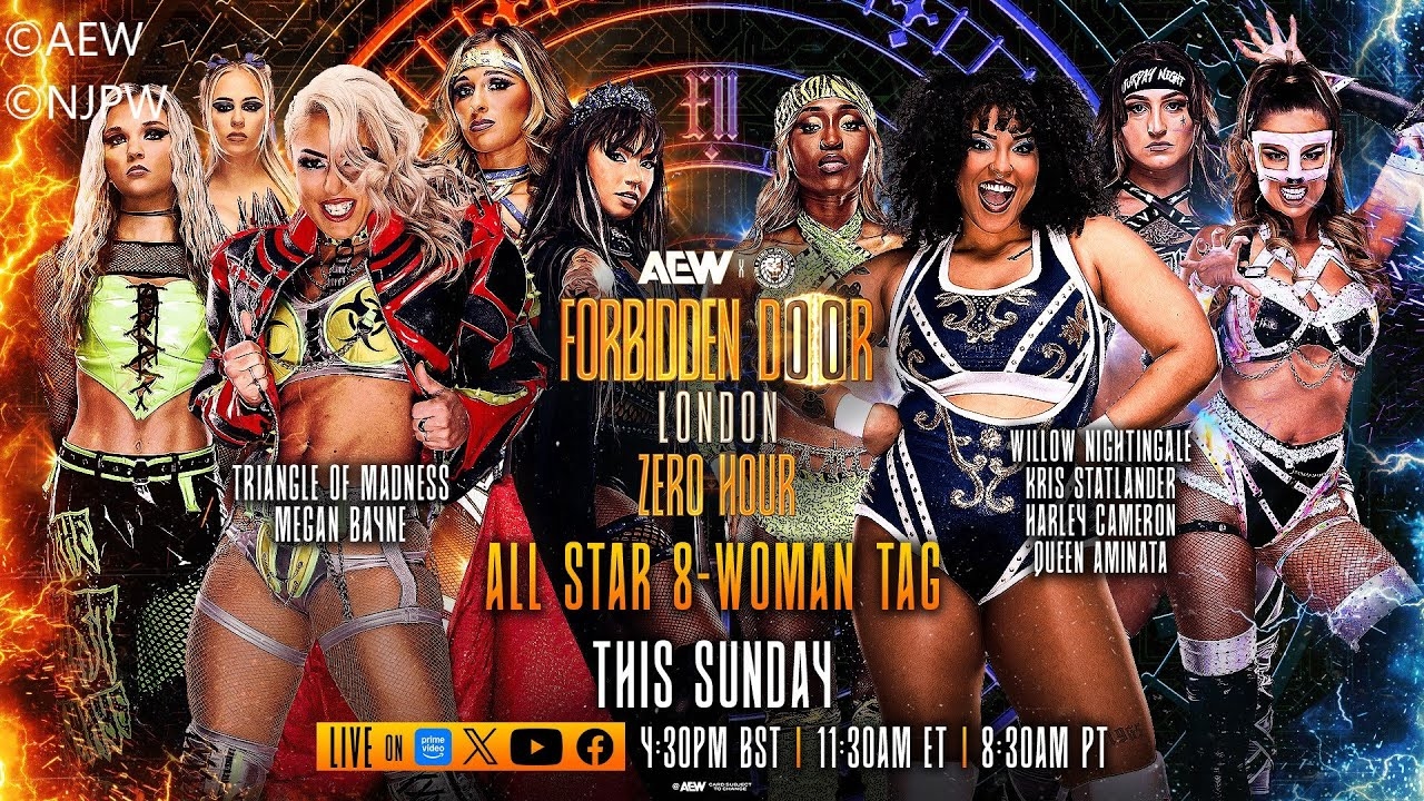Triangle of Madness & Bayne v Nightingale, Statlander, Cameron & Aminata / Tag / FD 2025 / WWE 2K25