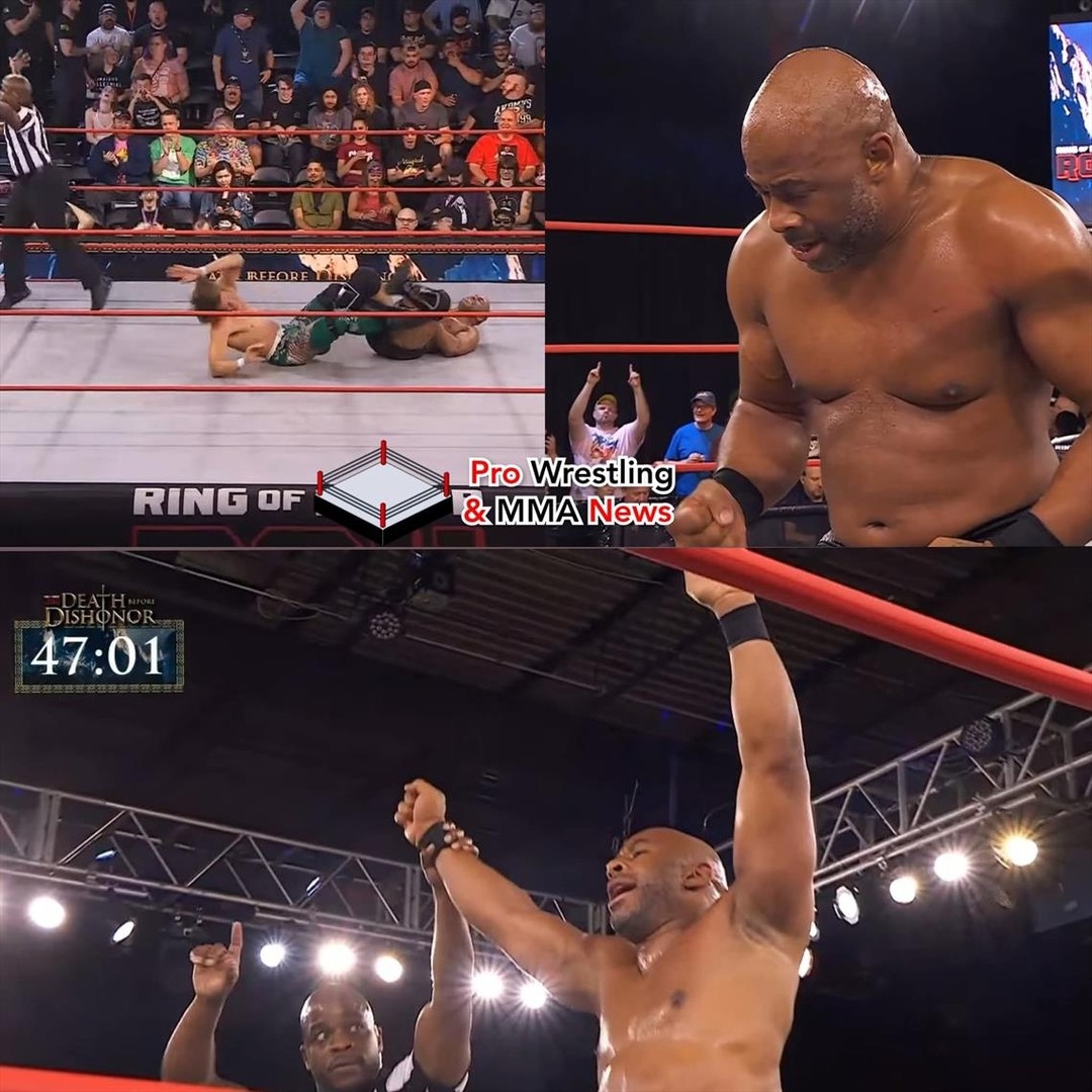 May be an image of 4 people and text that says 'IREFORFT RINGOF RING OF Pro Wrestling &MMA &MMANews & News DISHONOR 47:01'