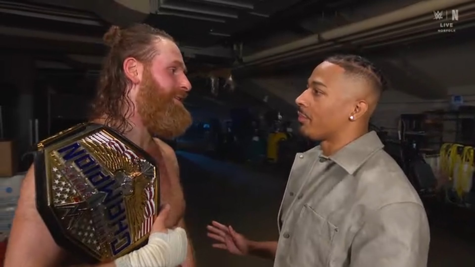 Cory on X: "Sami Zayn and Carmelo Hayes backstage segment #SmackDown https://t.co/47b5fJAyf1" / X