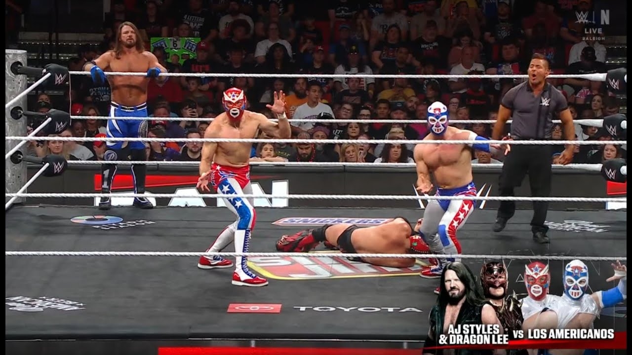 Dragon Lee y AJ Styles vs Los Americanos - WWE Raw 29/09/2025 En Español