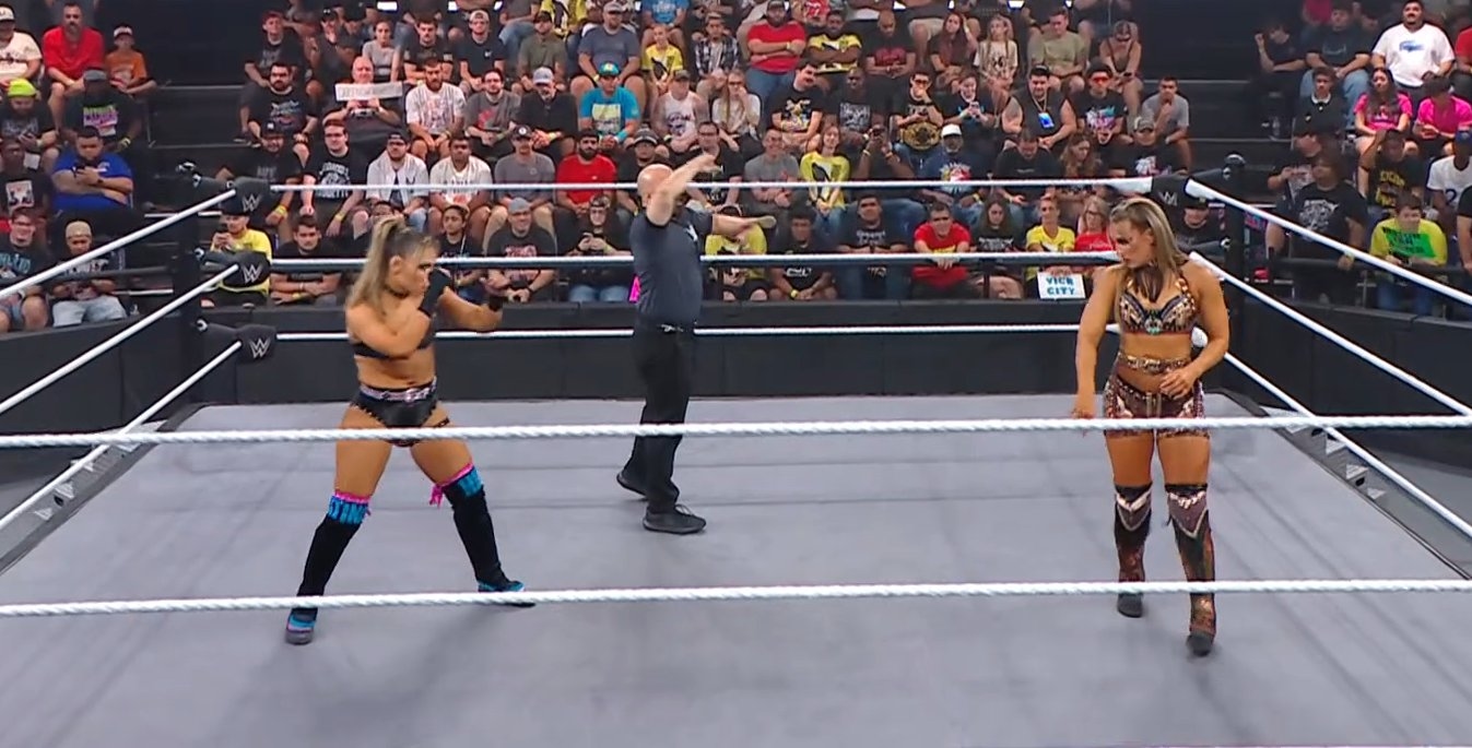 ⭕ SlamX ⭕ on X: "Lola Vice vs. Fallon Henley is underway for a spot on Team  NXT. #WWENXT https://t.co/LalCA2sufV" / X