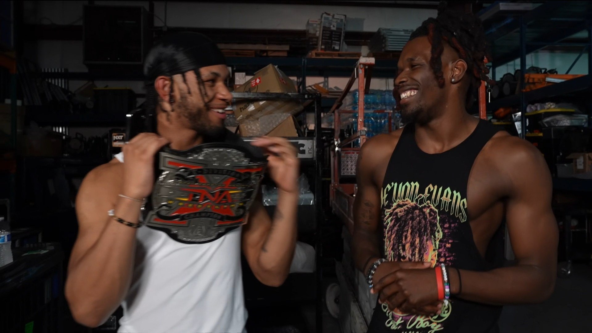 WrestleTalk on X: "TNA X-Division Champion Leon Slater is on NXT! He and  his Bound For Glory opponent Je'von Evans will team up against Shawn Spears  and Niko Vance tonight https://t.co/jrG2oRDnFU" /