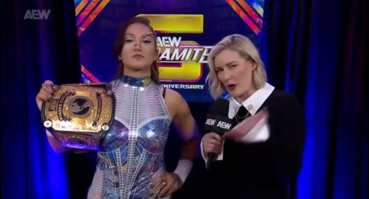Cory on X: "Renee Paquette backstage interview with AEW Women's World Champion Kris Statlander #AEWDynamite https://t.co/0ADDcqDb28" / X