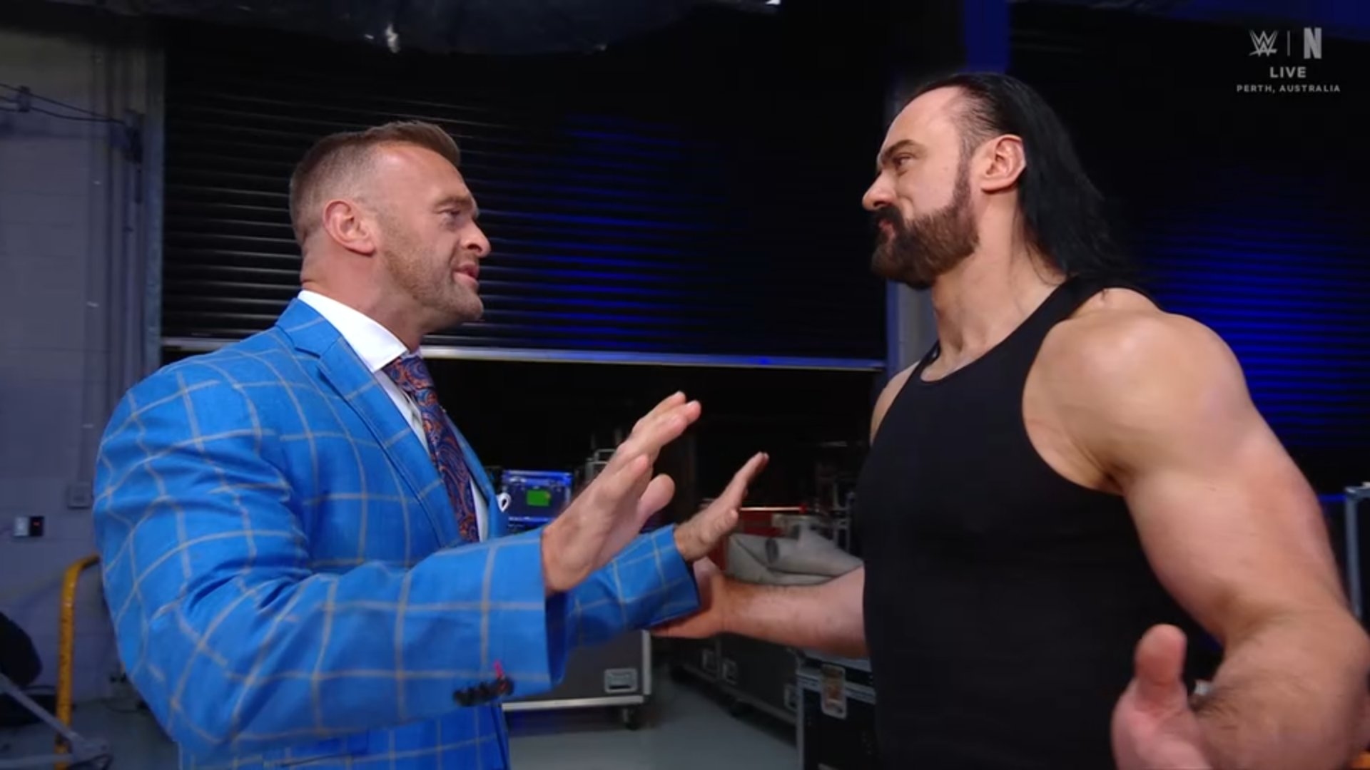 Cory on X: "Nick Aldis and Drew McIntyre backstage segment #SmackDown https://t.co/QaKPmakpAc" / X