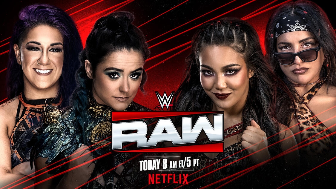 Bayley and Lyra Valkyria battle Raquel Rodriguez and Roxanne Perez | WWE
