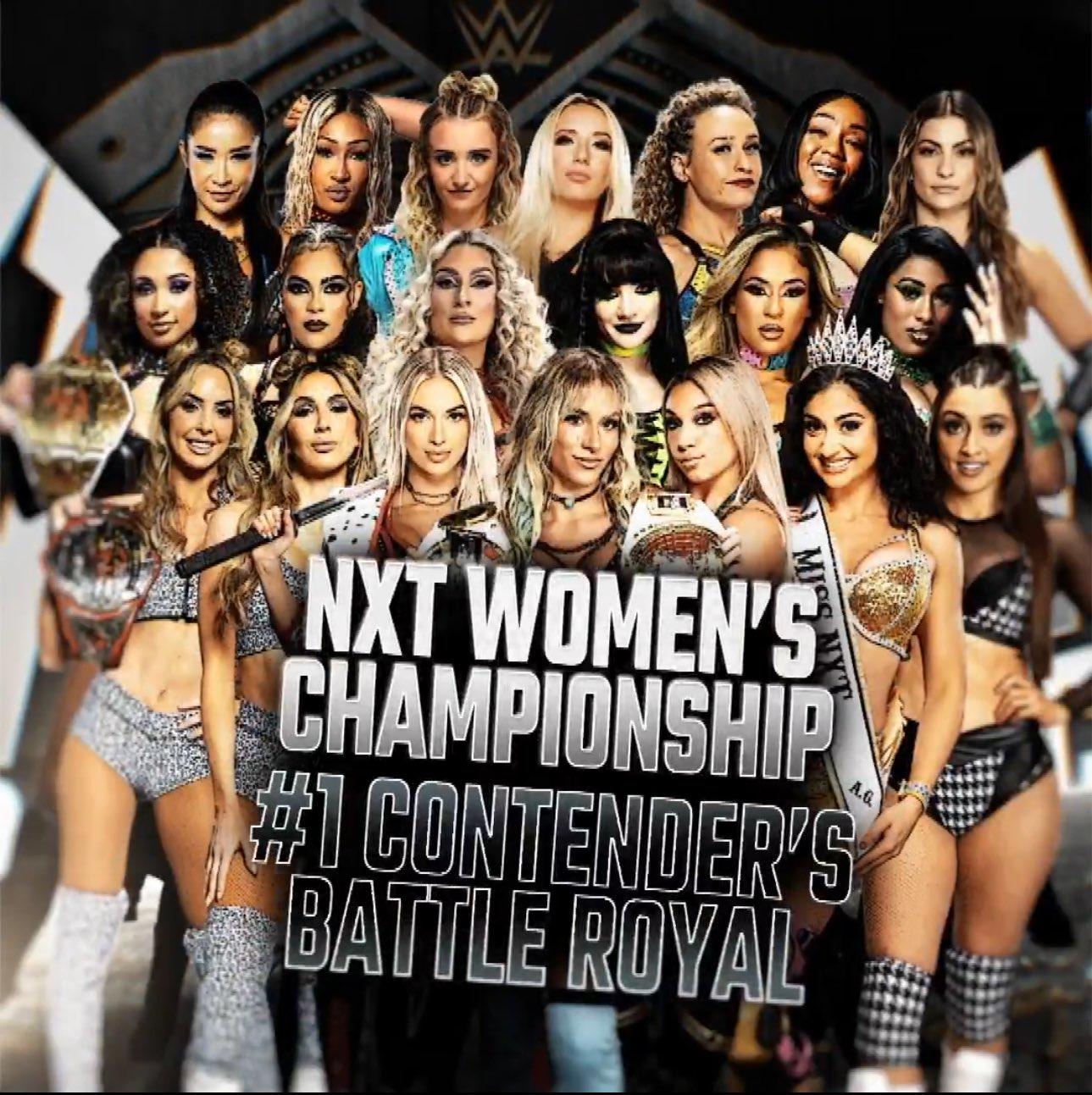 The women's line-up for the NXT Women's championship #1 Contender Battle Royal : r/SquaredCircle