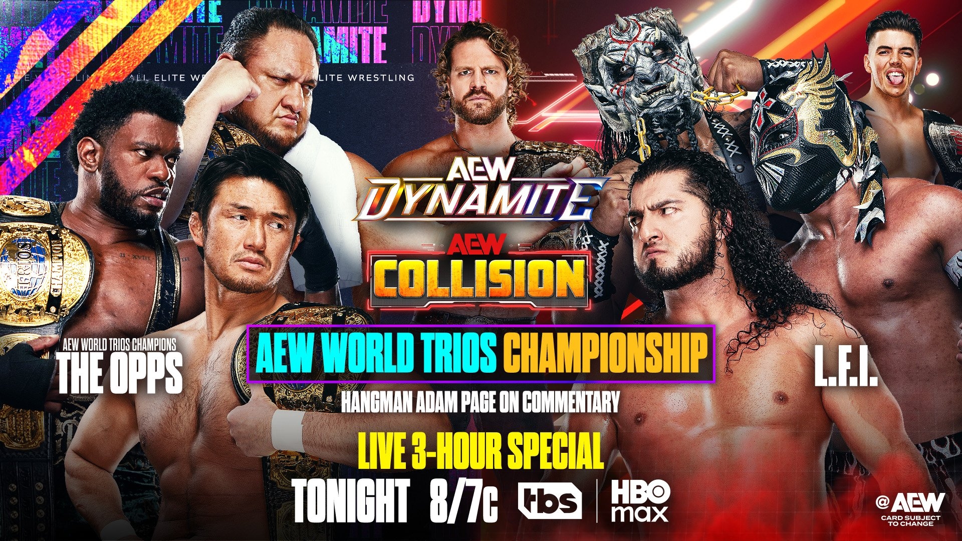 JCバスケス (JC Vazquez) 🇵🇷 🌎 on X: "Match #5: #AEW World Trios Championship Match, (The Opps) Samoa Joe, Powerhouse Hobbs and Katsuyori Shibata vs (La Faccion Ingobernable) RUSH, Dralistico and The Beast