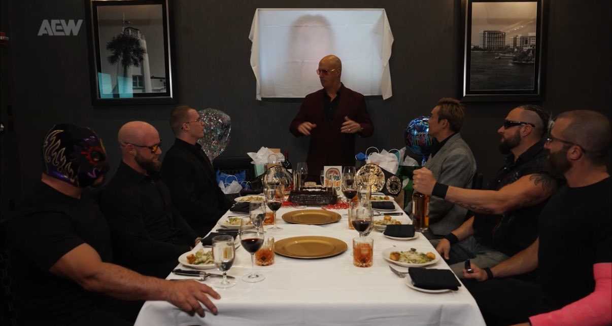 Sportskeeda Wrestling on X: "The Don Callis Family celebrates the birthday of Don Callis backstage. #AEWDynamite https://t.co/LaxtMRVxSJ https://t.co/sdMG6QMDlm" / X