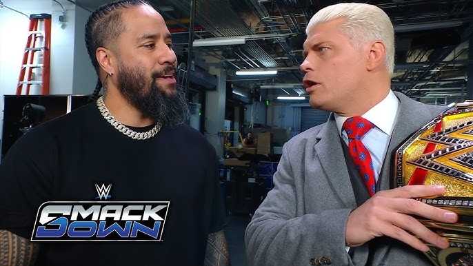Jimmy Uso Confronts Cody Rhodes Backstage on SmackDown! - YouTube