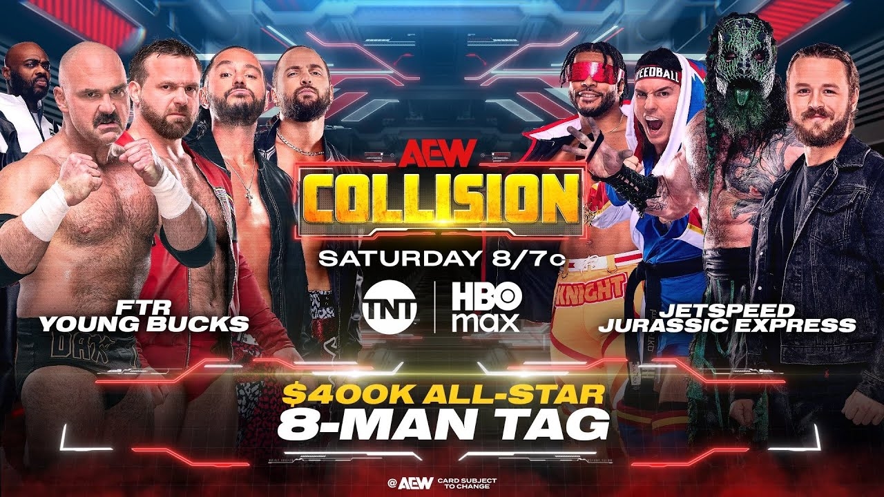 WWE 2K25 FTR & Young Bucks Vs. JetSpeed & Jurassic Express - AEW Collision  10/25/25