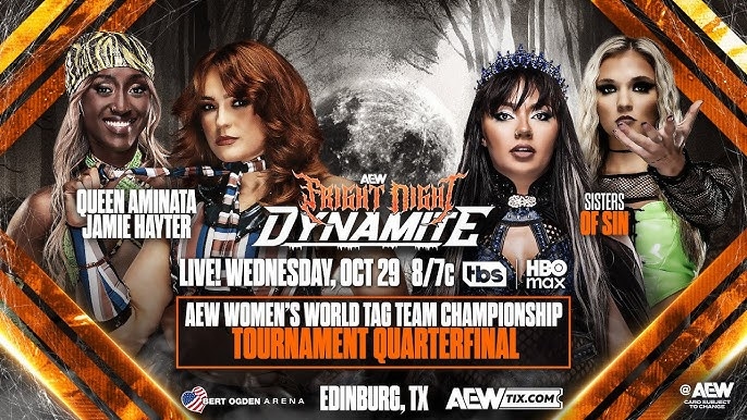 WWE 2K25 Queen Aminata & Jamie Hayter Vs. Sisters Of Sin - AEW Fright Night  Dynamite 10/29/25