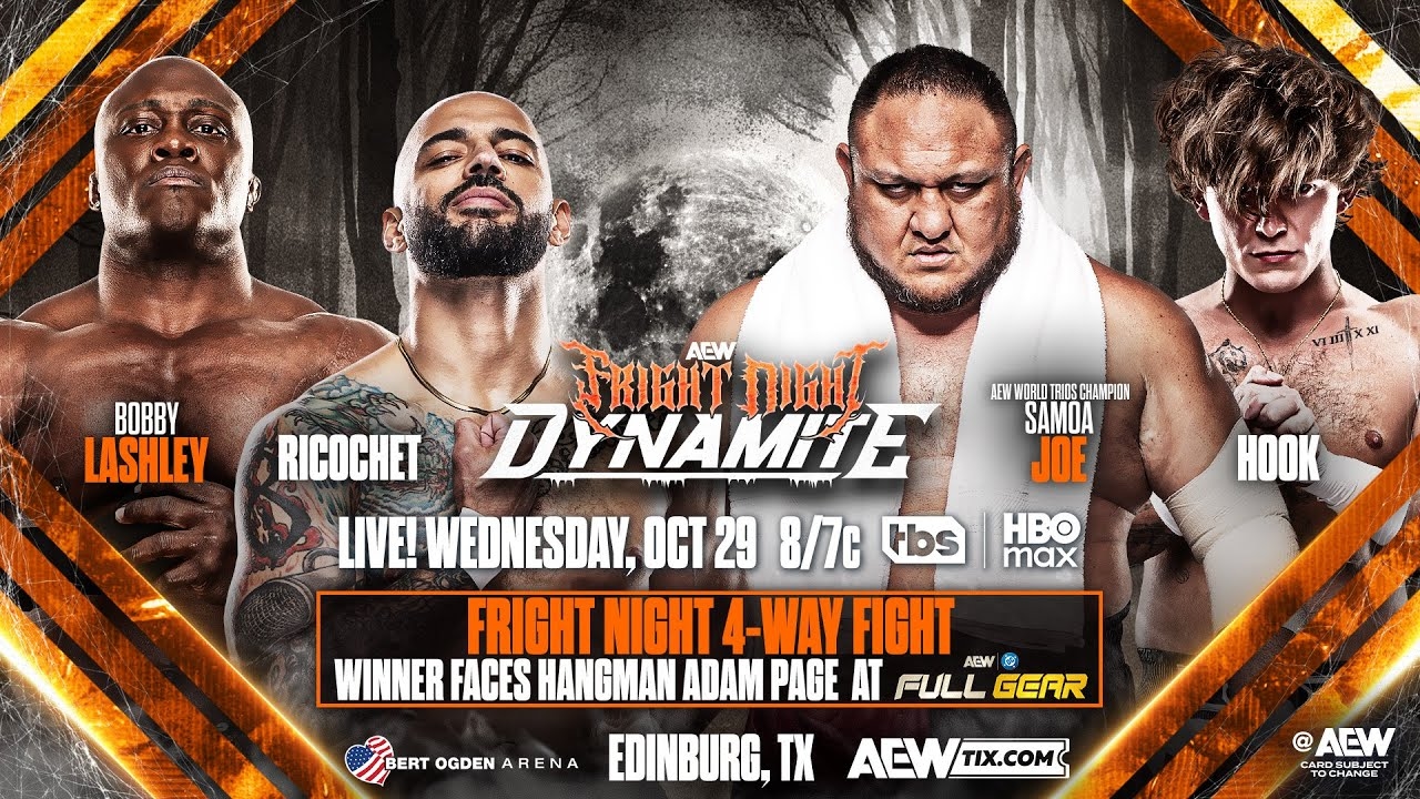 WWE 2K25 Bobby Lashley Vs. Ricochet Vs. Samoa Joe Vs. HOOK - AEW Fright  Night Dynamite 10/29/25