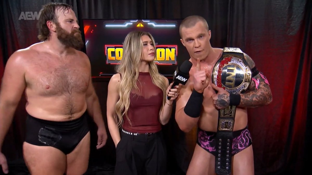 Lexy Nair backstage interview with Mark Davis and Kyle Fletcher #AEWCollision