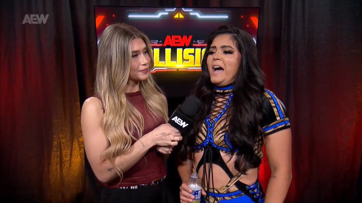Lexy Nair backstage interview with Tay Melo #AEWCollision