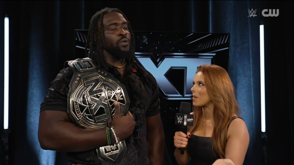 Kelly Kincaid backstage interview with NXT Champion Oba Femi #WWENXT
