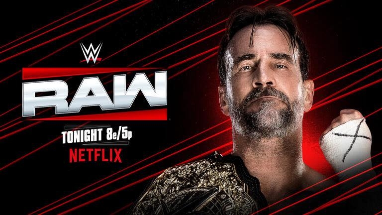 На зображенні може бути: текст «RAW TONIGHT8/5, TONIGHT 8e 8e/5p 5p NETFLIX»
