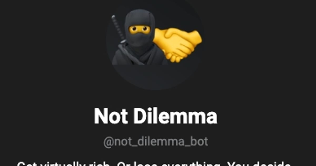 Not Dilemma - нова гра від NotCoin з призом 10 мільйонів - AlexPro на we.ua