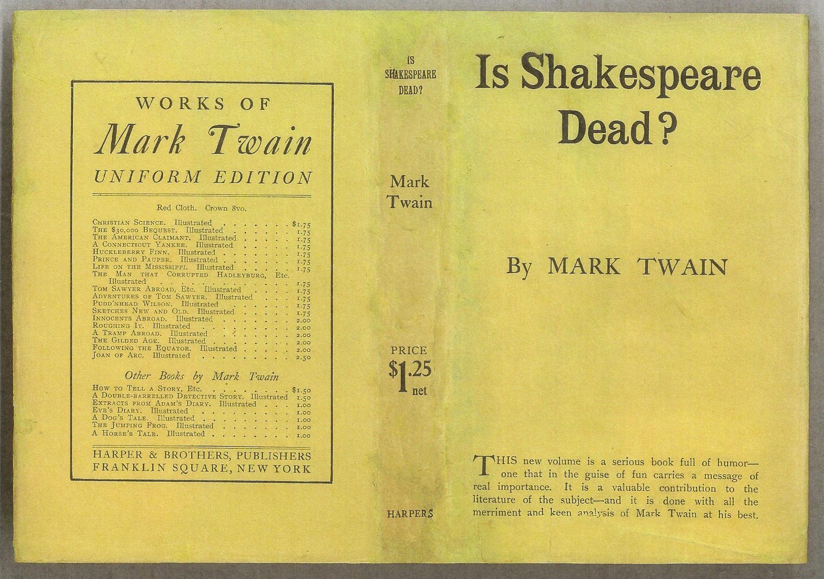 Is Shakespeare Dead? From My Autobiography – The Book ...
