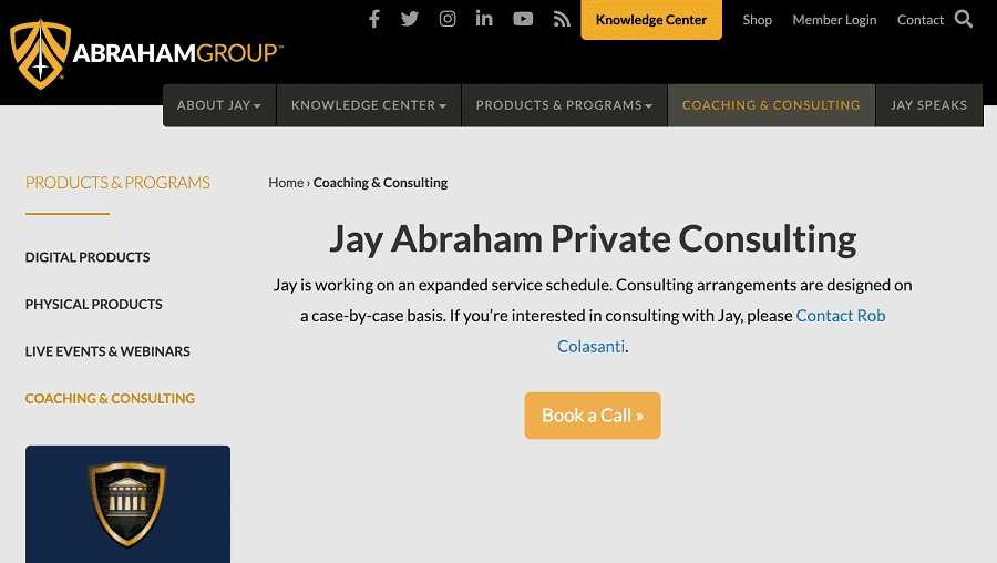 Консультаційний та коучинговий бізнес Джея Абрахама