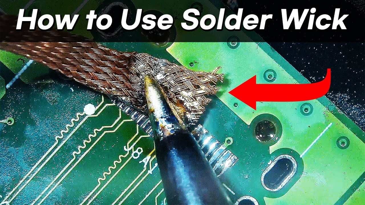 How to Use Solder Wick for Desoldering (Remove Solder with Wick) - YouTube