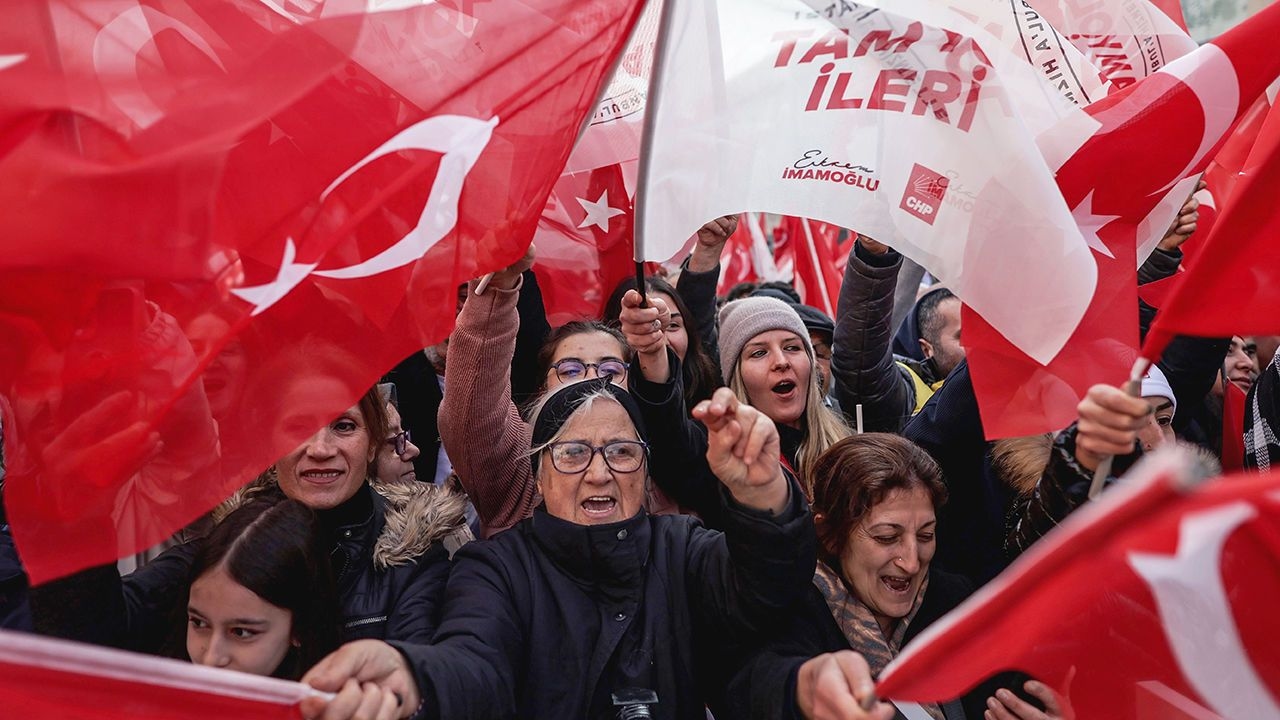 Istanbul mayor Ekrem Imamoglu campaigns for local elections in Turkey
