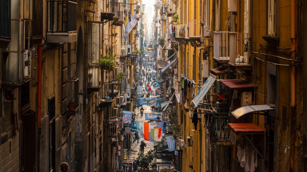 Spaccanapoli street in Naples, Italy