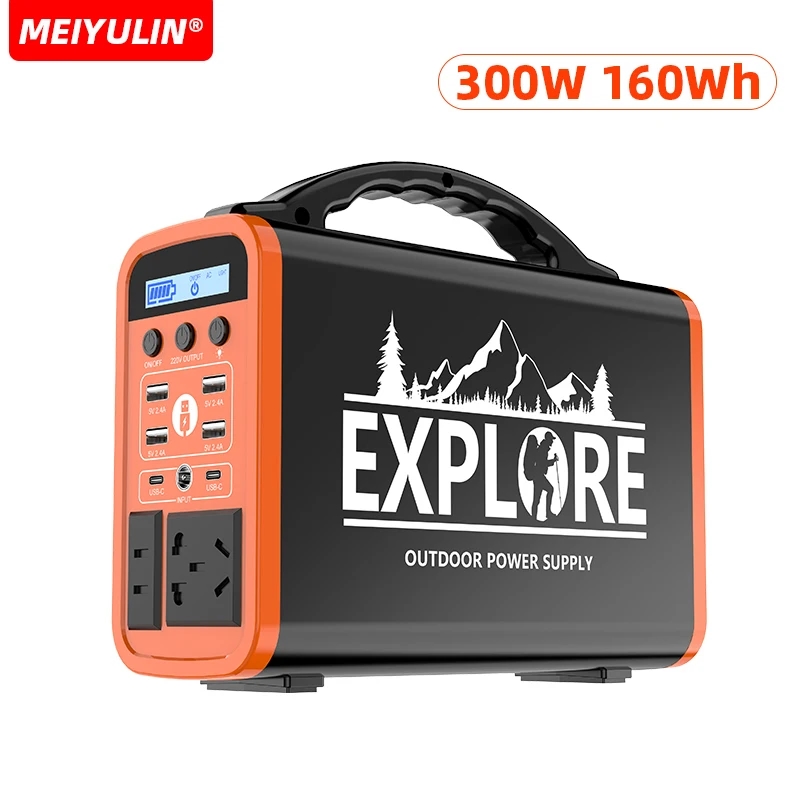 400W Portable LiFePO4 Power Station Solar Generator 192Wh 220V Emergency  Charging External Battery Powerbank For Outdoor Camping - AliExpress