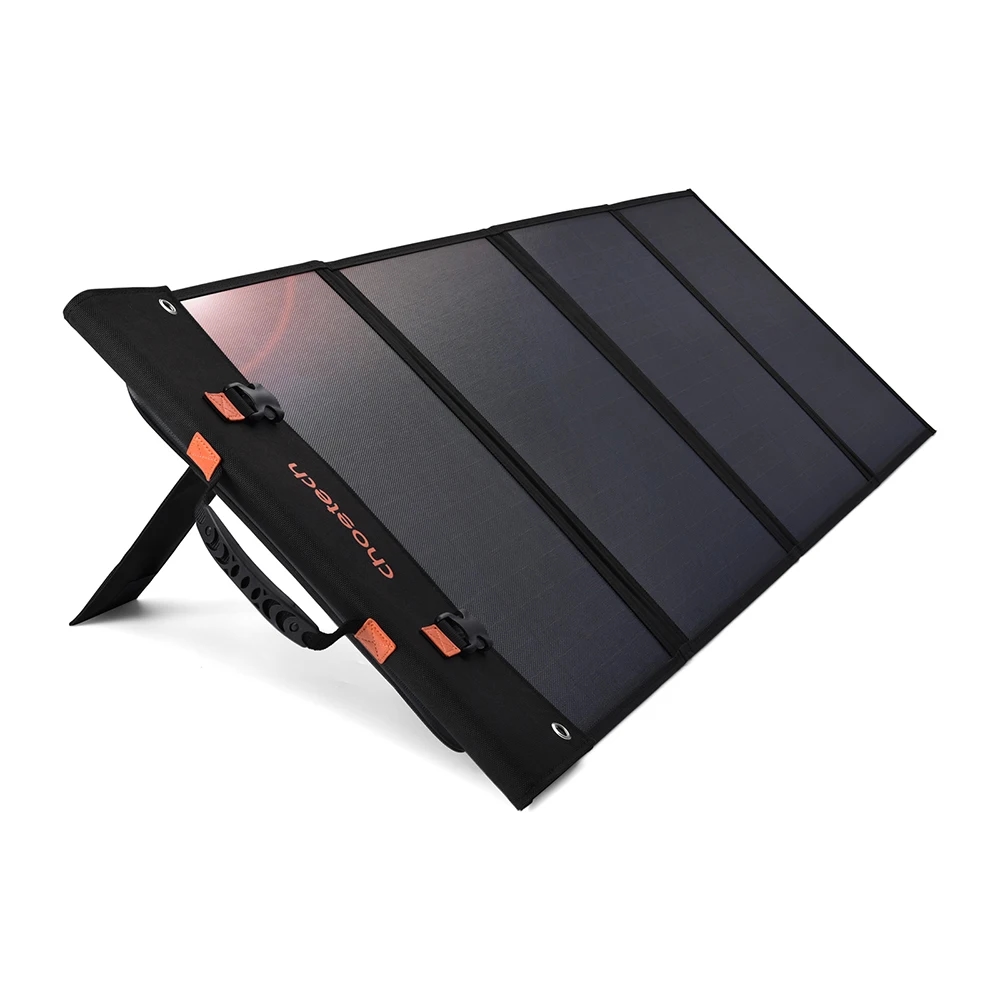 CHOETECH 120W Solar Panel Portable Solar Panel for Power Station Generator  Foldable Solar Charger with DC Output and QC PD 3.0