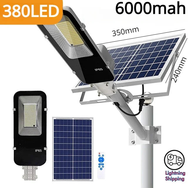 Powerful Solar Light Outdoor Solar Street Light 350/120LED 6500K IP65  Waterproof Street Light For Garage Garden Terrace