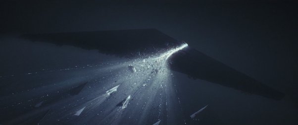 In Star Wars: The Last Jedi, how did Vice Admiral Holdo destroy so many ships that weren't in the same flight-path when she jumped to hyperspace? - Quora