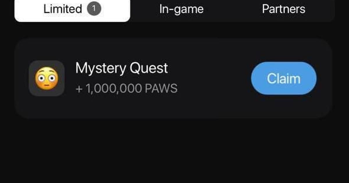 Paws mystery quest 1 million - КриптоПанда на we.ua