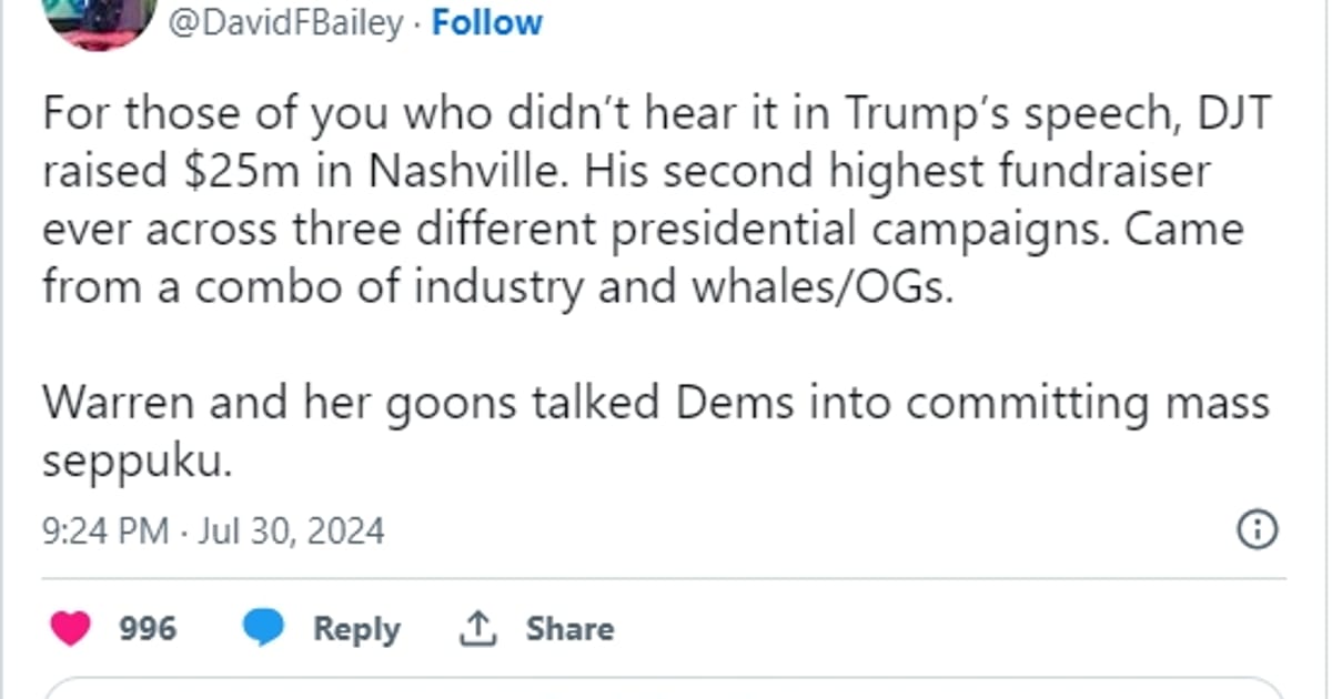 Дональд Трамп зібрав на біткоін-конференції $25 млн у вигляді донатів - CryptoFarm на we.ua