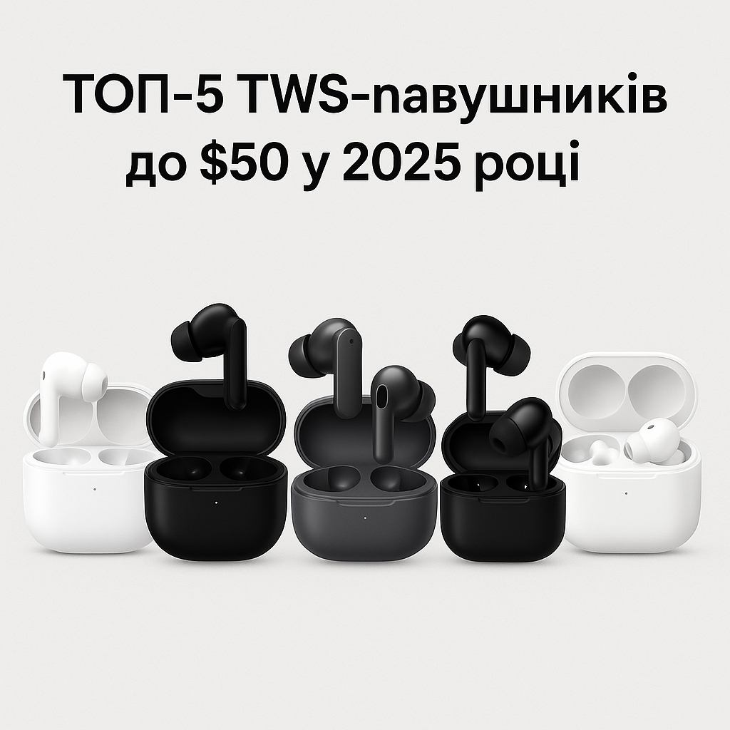 ТОП-5 TWS наушников до $50
