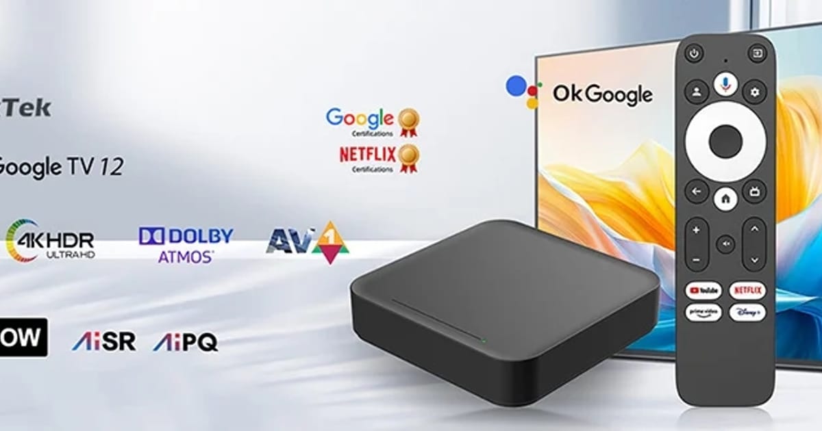 RockTek GT1: сертифікована Google TV приставка з 4K і підтримкою AV1 - Leskiv Yurii на we.ua