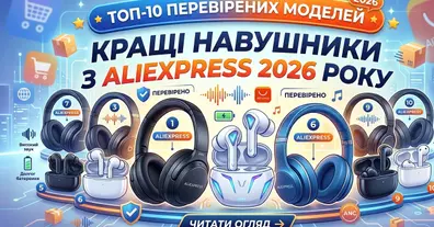 Кращі навушники з AliExpress 2026 року: топ-5 перевірених моделей - AliWorld на we.ua