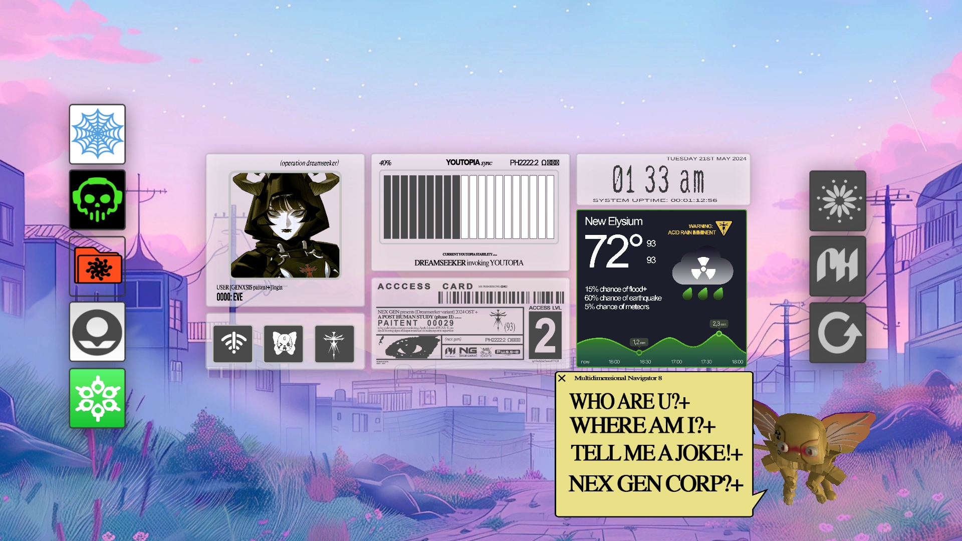 An overview of the webpage