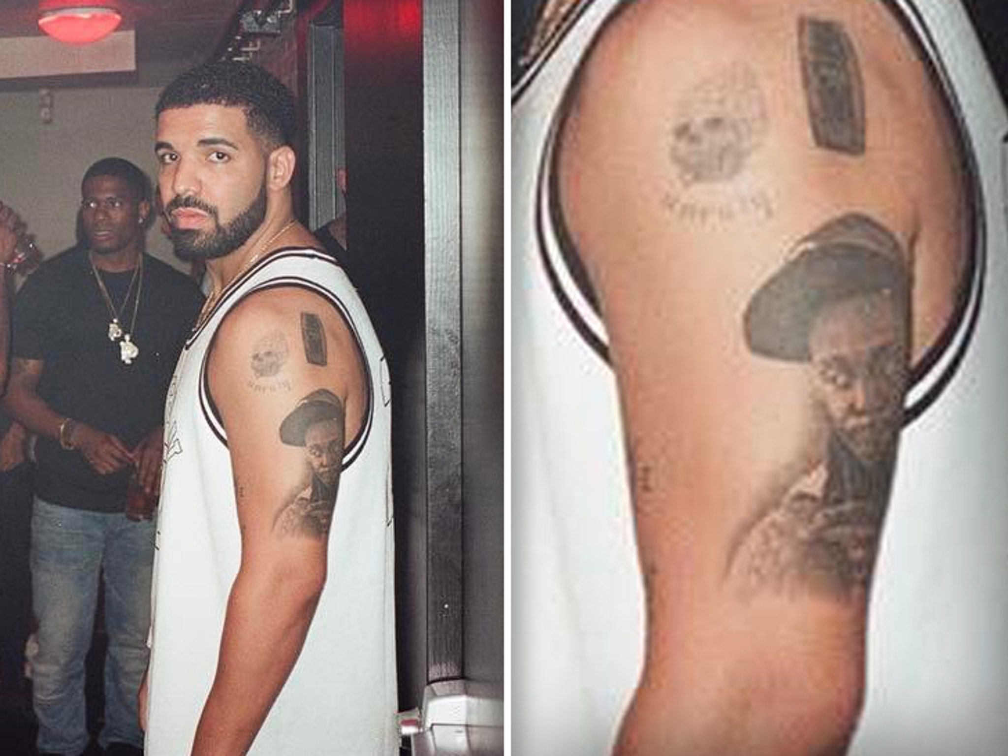 Drake Has Lil Wayne's Face Tattooed On His Arm